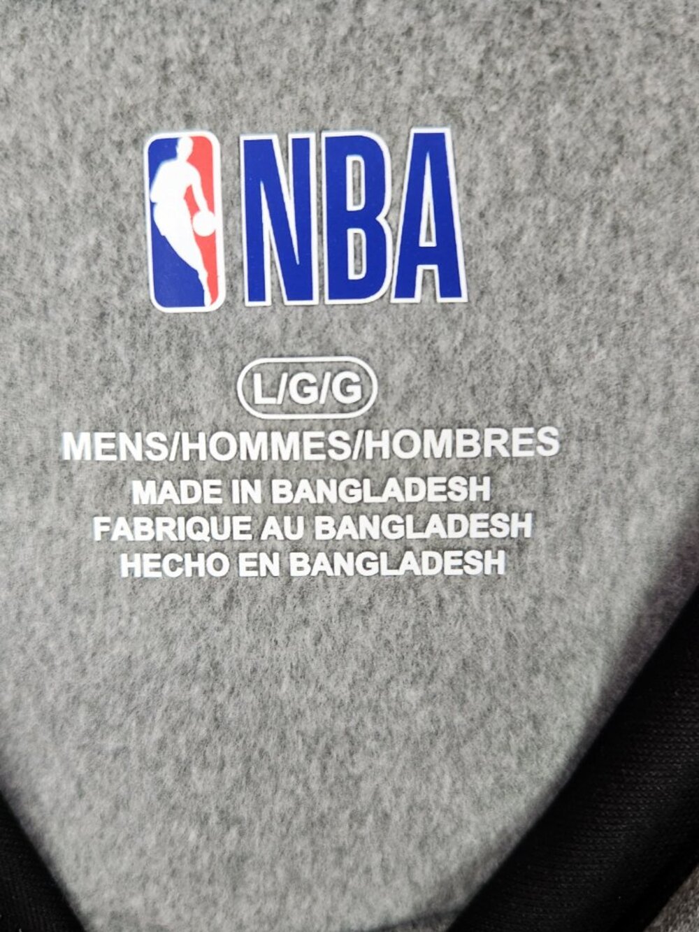 NBA Utah Jazz Basketball Performance Hoodie Hooded Sweatshirt Mens L Gray NWT - Picture 5 of 7